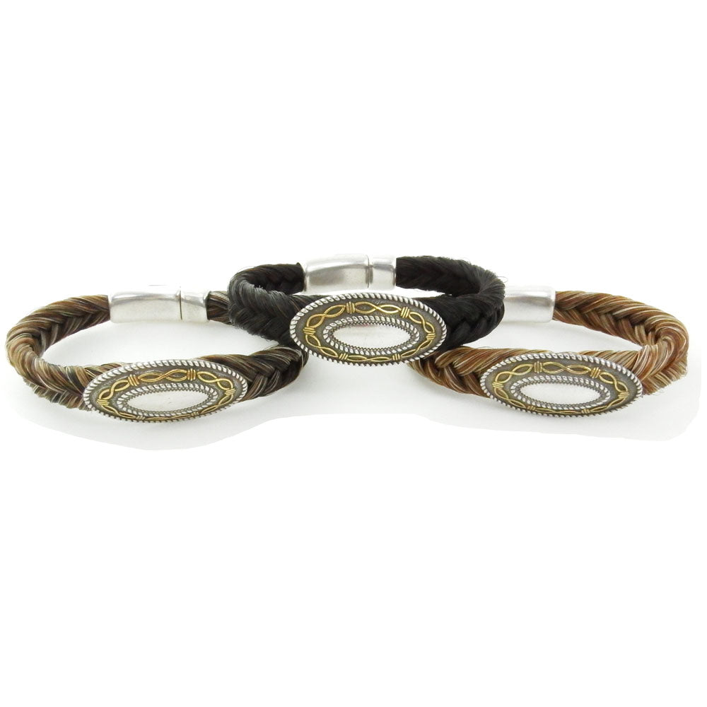 Woven Bracelet with Conchos by Cowboy Collectibles