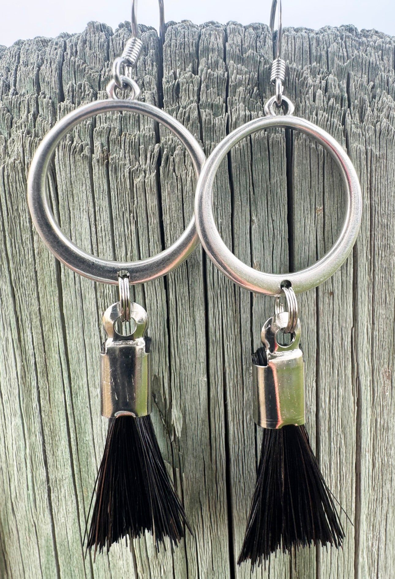 ER142*Silver Rein Tassel Earrings