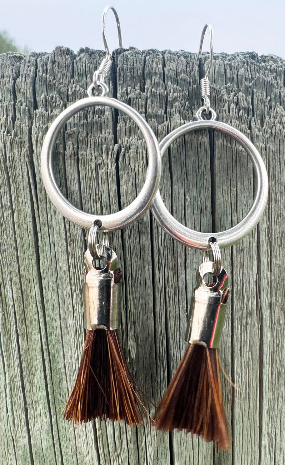 ER142*Silver Rein Tassel Earrings