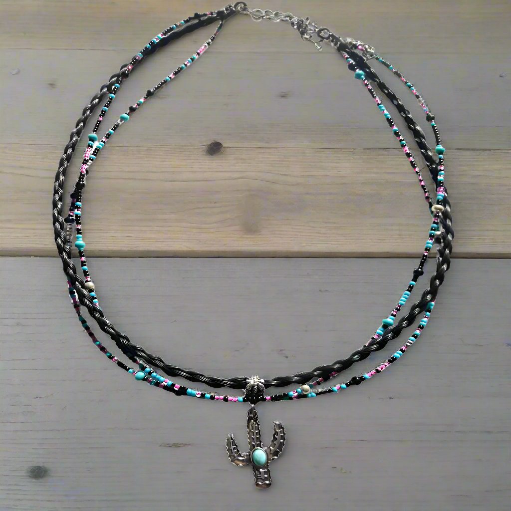 N6-MDC 103*Midnight Cactus Necklace