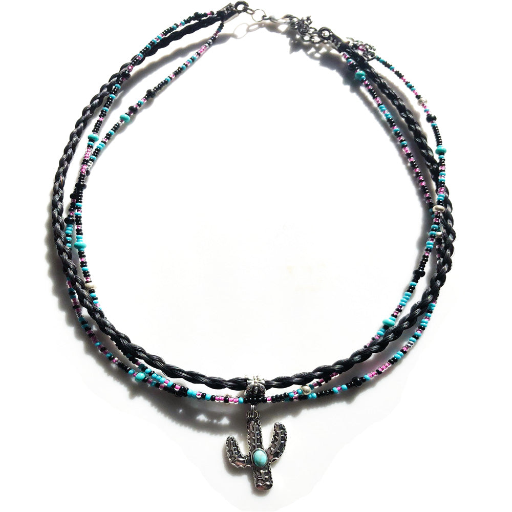 N6-MDC*Midnight Cactus Necklace