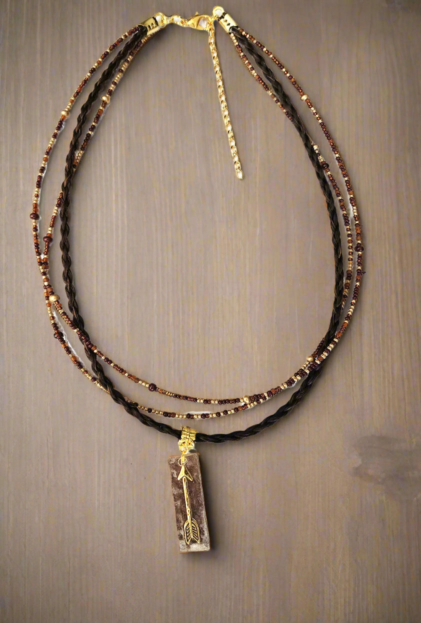N6-BR 101G* Cienna Arrow Necklace