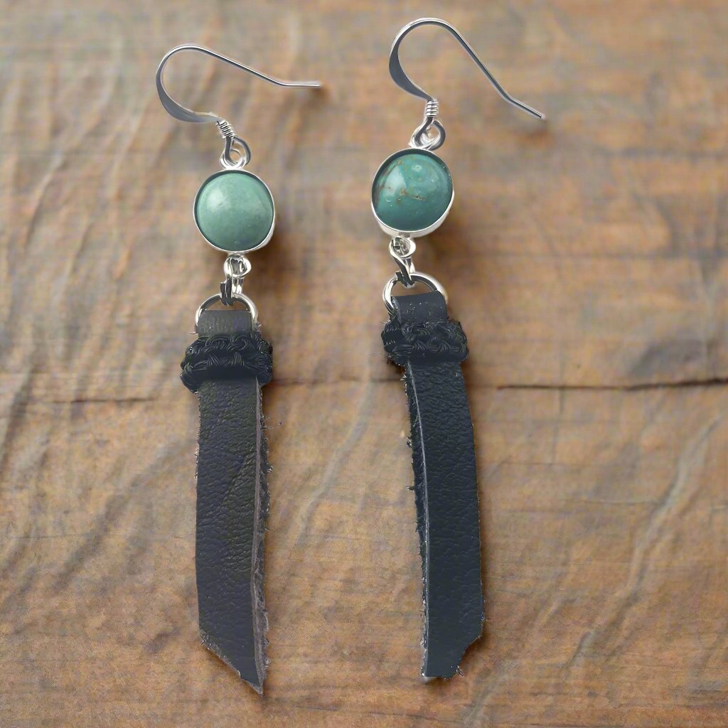 ETC3*Latigo Genuine Turquoise Earrings